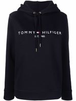 Tommy Hilfiger hoodie à logo brodé - Bleu - thumbnail