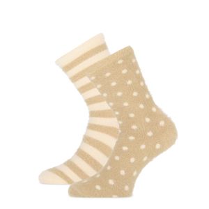 homesocks fluffy dots stripes