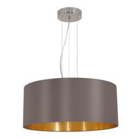 Eglo Landelijke hanglamp Maserlo 53cm cappucino met goud 31608