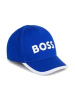 BOSS Kidswear casquette en coton à logo imprimé - Bleu