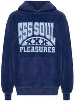 Pleasures hoodie en polaire à logo imprimé - Bleu