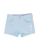 Billieblush short en jean à sequins - Bleu