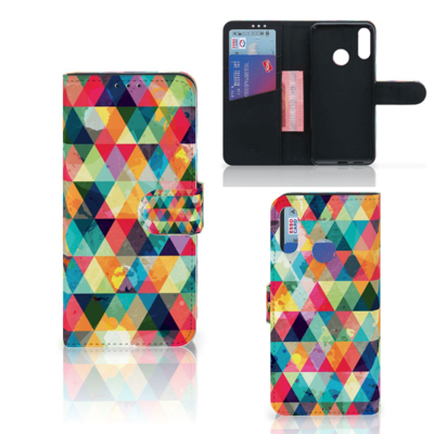 Motorola Moto E6 Plus Telefoon Hoesje Geruit Motorola Moto E6 Plus Telefoon Hoesje Geruit