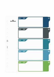 Durable 679327 Register DIN A4+ 1-5 Polypropyleen Meerdere kleuren 5 tabbladen 679327