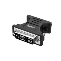 Hama DVI naar VGA adapter (monitoradapter Full HD, adapterkabel DVI-stekker – VGA-koppeling, video-adapter voor pc, notebook voor aansluiting op monitor, tv, beamer)
