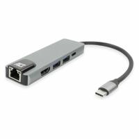 ACT Connectivity USB-C 4K docking station voor 1 HDMI monitor, ethernet, USB-A, PD pass-through dockingstation - thumbnail