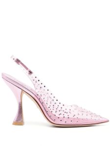 Stuart Weitzman escarpins à ornements en cristal - Rose