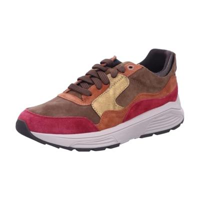 Xsensible Stretchwalker Golden Gate | Bordeaux Combi | Leer | 330002-747 | Dames Premium Sneakers, rood, 41 EU Breed