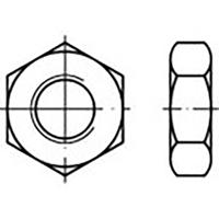 TOOLCRAFT TO-6861183 Zeskantmoeren M10 DIN 936 Staal 500 stuk(s) - thumbnail