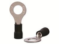 Quadrios 22C454 ringkabelschoen, doorsnede (max.)=4,0 mm², gat-Ø=8,5 mm, deels geïsoleerd, zwart, 1 set