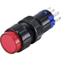 TRU COMPONENTS TC-9428060 LAS2Y-11/R/12V Druktoets 250 V 3 A 1x uit/(aan) Moment Rood IP40 1 stuk(s)