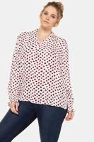 Ulla Popken Tuniek, V-hals, luchtige crêpe, opstaande kraaj - Grote Maten