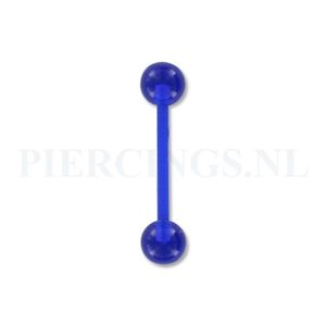 Tongpiercing flexibel blauw