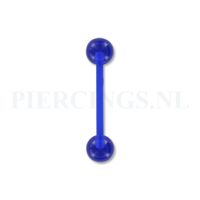 Tongpiercing flexibel blauw