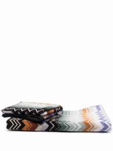 Missoni Home lot de serviettes à motif zigzag - Vert