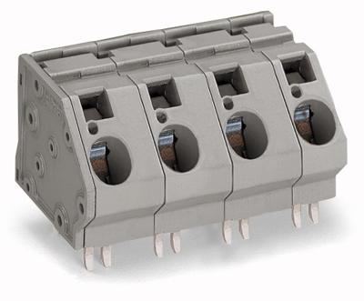 WAGO 745-604/011-000 Veerkrachtklemblok 16.00 mm² Aantal polen 4 Grijs 16 stuk(s)