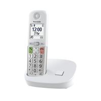 Panasonic KX-TGU410EXW digitale telefoon, draadloos, met antwoordapparaat, basiseenheid en 1 handset, lcd-display, favoriete oproepen, zaklamp, compatibel met hoorapparaten, wit en zilver