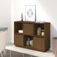 Dressoir 110,5x35x80 cm massief grenenhout honingbruin - thumbnail