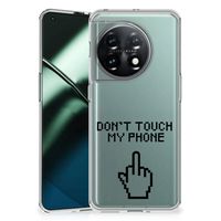 OnePlus 11 Silicone-hoesje Finger Don't Touch My Phone