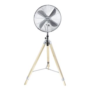 Ventilator, statiefmodel 40 cm, hout en chroom