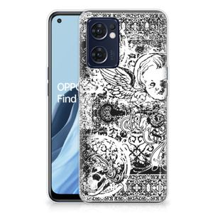 Silicone Back Case OPPO Reno 7 5G | Find X5 Lite Skulls Angel