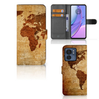 Motorola Edge 40 Flip Cover Wereldkaart