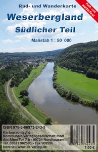 Wandelkaart Weserbergland Südlicher Teil | Kartographische Kommunale V