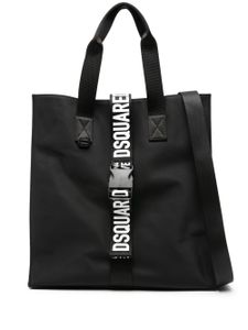 DSQUARED2 logo-strap tote bag - Noir