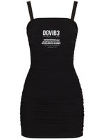 Dolce & Gabbana DGVIB3 robe courte à fronces - Noir