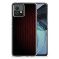 Motorola Moto G72 TPU bumper Geruit Rood - thumbnail