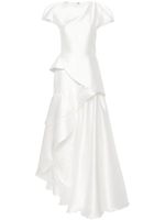 Gaby Charbachy ensemble-jupe en satin à design asymétrique - Blanc