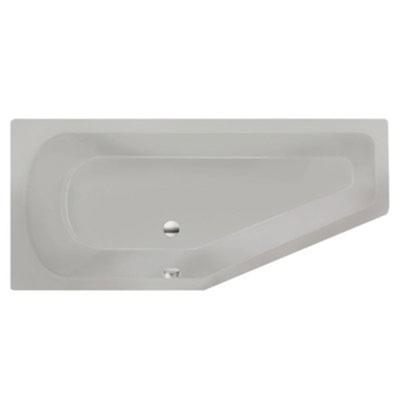 Ligbad Inbouw Xenz Lagoon Compact Vijfhoek Links 75x160x45cm Acryl Cement Mat met Poten