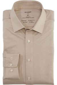 OLYMP Luxor 24/Seven Modern Fit Jersey shirt natuurlijk, Motief