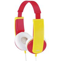 JVC HA-KD5-R-E On Ear koptelefoon Kinderen Kabel Rood, Geel Volumebegrenzing, Lichtgewicht - thumbnail