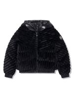 Moncler Enfant doudoune Pedrix à capuche en fourrure artificielle - Noir - thumbnail