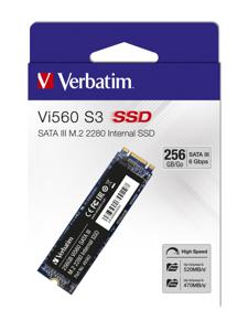 Verbatim Vi560 256 GB SATA M.2 SSD 2280 harde schijf M.2 SATA 6 Gb/s Retail 49362