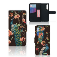 Xiaomi Mi 9 SE Telefoonhoesje met Pasjes Pauw met Bloemen