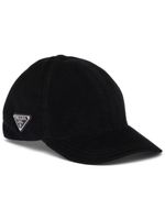 Prada casquette en velours côtelé - Noir