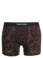 TOM FORD boxer à bande logo - Marron