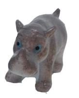 Wild Republic speeldier neushoorn junior 6 cm grijs