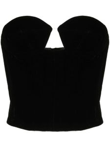 Rokh effet bustier en velours à découpes - Noir