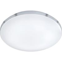 LED Plafondlamp - Badkamerlamp - Trion Apity - Opbouw Rond 18W - Spatwaterdicht IP44 - Warm Wit 3000K - Glans Chroom - Aluminium