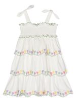 ZIMMERMANN Kids robe August à fronces - Blanc