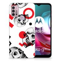 Silicone Back Case Motorola Moto G30 | G10 Skull Red - thumbnail