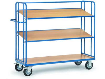 Fetra Hauptartikel 4296 Etagewagen Staal Poedercoating Laadvermogen (max.): 400 kg Stralend blauw (RAL 5007)