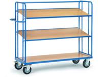 Fetra Hauptartikel 4296 Etagewagen Staal Poedercoating Laadvermogen (max.): 400 kg Stralend blauw (RAL 5007)