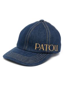 Patou casquette en jean à logo brodé - Bleu