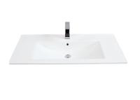 Sanicare Q6-Q7 keramische wastafel 100x45cm wit