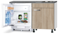 Kitchenette 120cm Padua incl inbouw koelkast RAI-048 - thumbnail