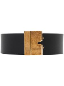 Burberry ceinture réversible à logo gravé - Noir